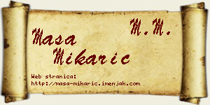 Maša Mikarić vizit kartica